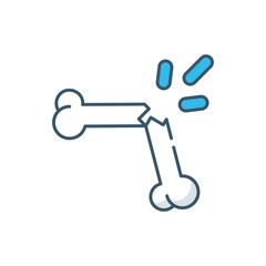 Cracked Bone vector icon