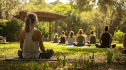 calm meditation and mindfulness workshop where participants are learning to focus