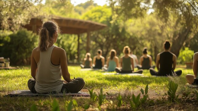 calm meditation and mindfulness workshop where participants are learning to focus