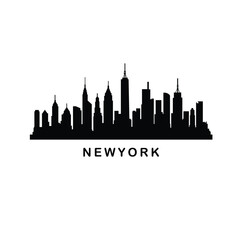 Newyork skyline vector isolated in white background