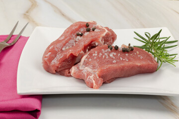 viande de sanglier, en gros plan