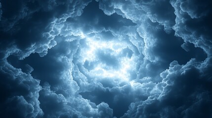Naklejka premium High Contrast Monochromatic Cloud Technology Background