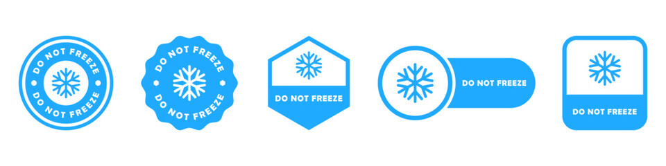 Do Not Freeze - vector signs for product packaging.