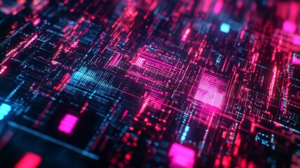 Obraz premium Modern Quantum Computing Interface Overlay