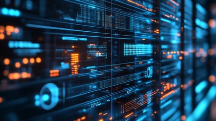Modern Server Monitoring Control Dashboard Design