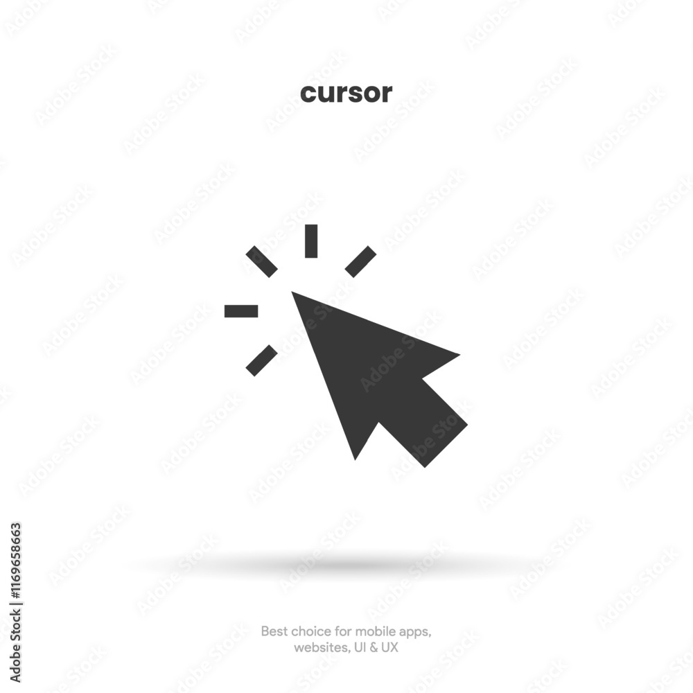 Leinwandbilder Pointer cursor computer mouse click icon set. Clicking and pointing. Mouse pointer set. Arrow cursor. Pointer cursor line icons. Click cursor. Vector illustration.