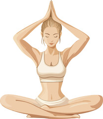 Yoga Girl Vector Illustration
