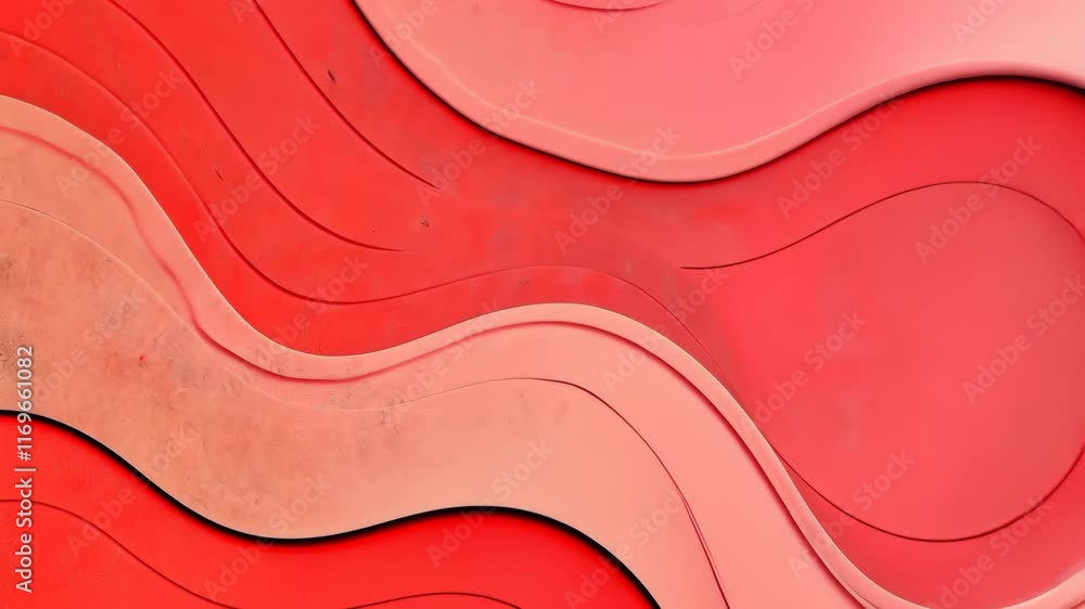 Poster vibrant abstract design showcasing flowing red patterns in a smooth texture