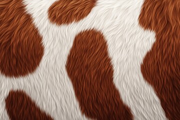 Detailed cow hair texture features unique brown and white spots ideal for fashion and prints