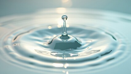 Stunning Water Droplet Impact Ripple Effect