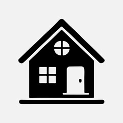 house on the hand Sustainable Living Icon silhouette vector style with white background Art & Illustration