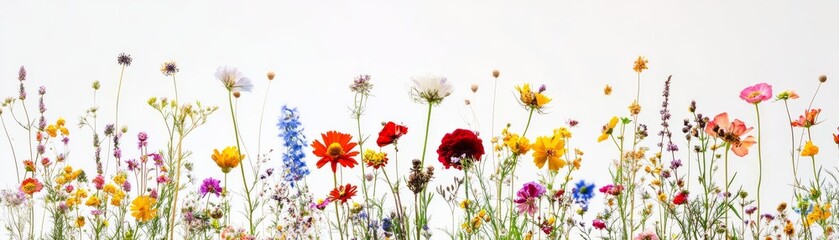 Fototapeta premium Collection of Colorful Summer Flowers Full Bloom