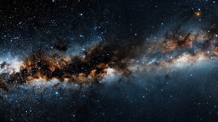   Close-up of vast star field with bright central star