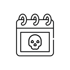 Halloween Calendar vector icon