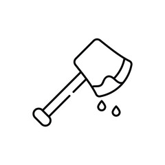 Bloody axe vector icon