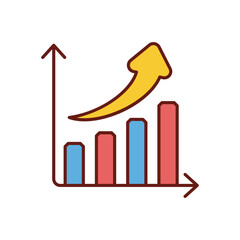 Bar Chart icon design 