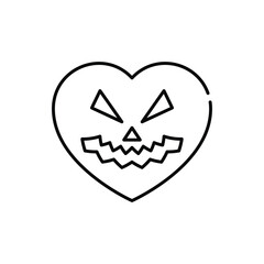 Halloween Heart vector icon