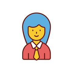Person with a Tie icon design 