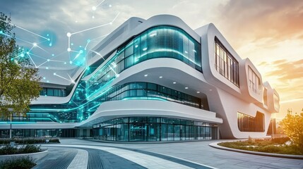 Fototapeta premium Modern Architectural Design with Innovative Elements and Technology