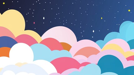 Obraz premium Freepik Clouds Colorful Abstract background dreamy