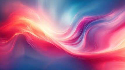 Fototapeta premium Background vibrant blend of swirling pink, red, and blue hues in an abstract fluid art composition, perfect for dynamic backfrop and creative backgrounds