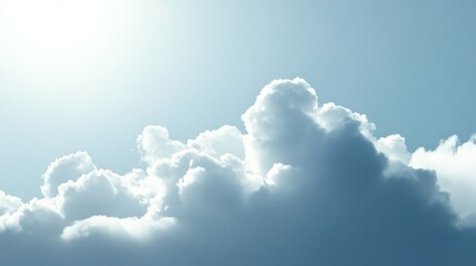Bright Dynamic Clouds with Minimalist Background