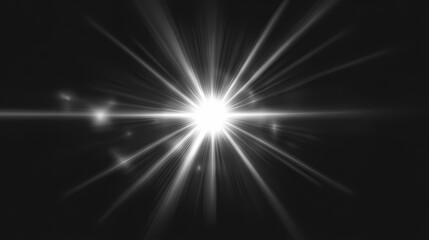 Obraz premium Lens flare design element. png format with transparent background and on black. Sunflare. Illustration
