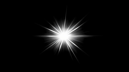 Fototapeta premium Lens flare light over black background. easy to add overlay or screen filter over photos. Sunflare. Illustration