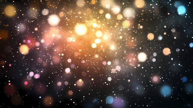 Lens flare light over black background. easy to add overlay or screen filter over photos. Sunflare. Illustration