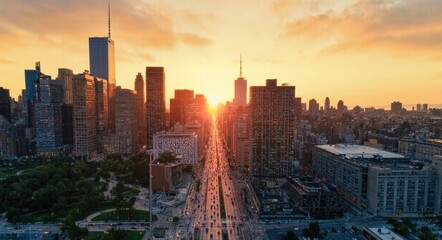 Cityscape at Sunset.