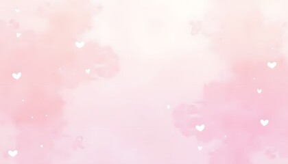 Soft pink background with heart shapes, perfect for romantic themes.