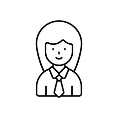 Person with a Tie icon design 