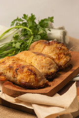 muslo de pollo arrollado