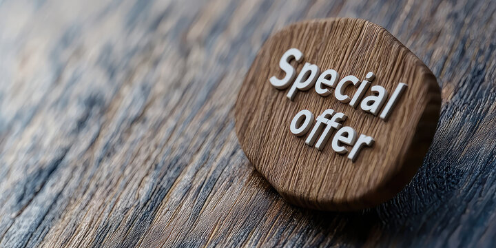 Special offer text banner template. Creative 3d background wallpaper for web page, promotion backdrop, copy space