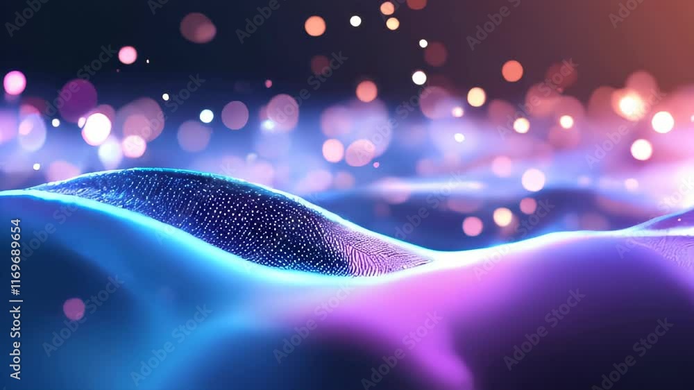 Poster Captivating Waves of Light and Color Creating a Mesmerizing Visual Symphony in Motion