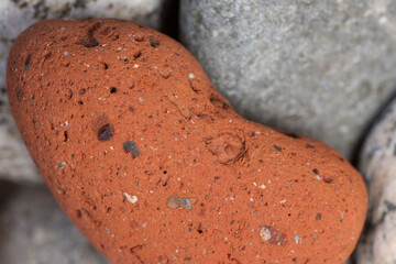 Close up of beach rocks .