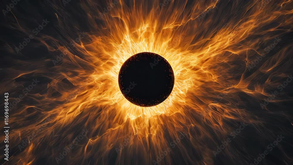 Aufkleber majestic solar eclipse viewed from a serene location on a clear day