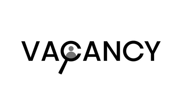 Job Vacancy creative 4k animation
vacant seat or hiring people animation
job opening or new role opening animation
people hiring or job searching black and white animation
magnifying glass animation