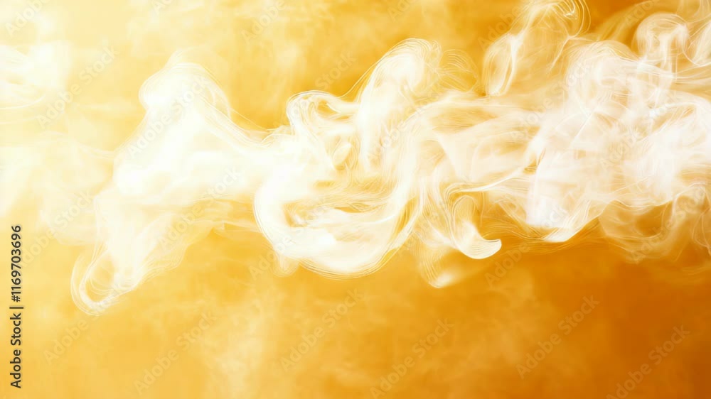 Aufkleber captivating dance of smoke soot weaving through warm golden light at dusk in a tranquil setting