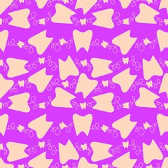 Medicine seamless teeth pattern for wrapping paper and fabrics and linens
