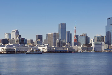 お台場から見た芝浦ふ頭側の風景