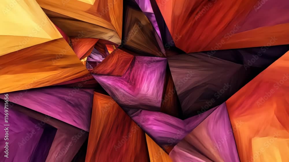 Poster colorful abstract pattern showcasing vibrant shapes and textures in a dynamic arrangement