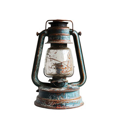 Old oil lamp isolated on transparent background