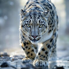 Obraz premium Portrait of a leopard (Panthera pardus)