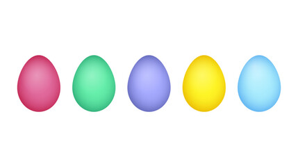 Vector set of Easter eggs. Elements for Easter decorations. Vector illustration.