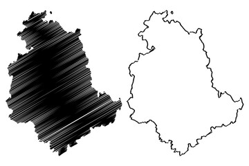 Umbria (Autonomous region of Italy) map vector illustration, scribble sketch Umbria map