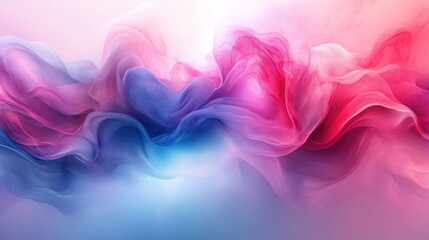 Obraz premium Background vibrant blend of swirling pink, red, and blue hues in an abstract fluid art composition, perfect for dynamic backfrop and creative backgrounds