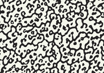 Irregular black and white lines doodle pattern
