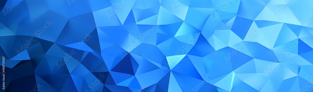 Poster sleek blue-themed background with triangular patterns perfect for it company designs