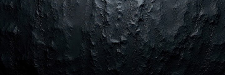 Fototapeta premium Deep black foil, subtle highlights, rough texture, foil, texture, modern